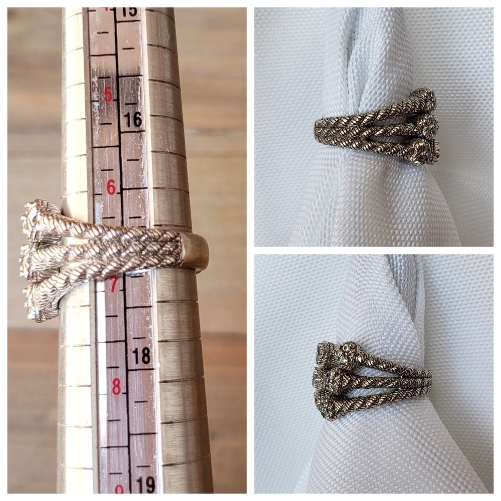 ❌SOLD Judith Ripka Diamonique Sterling Ring 7 - Picture 7 of 8